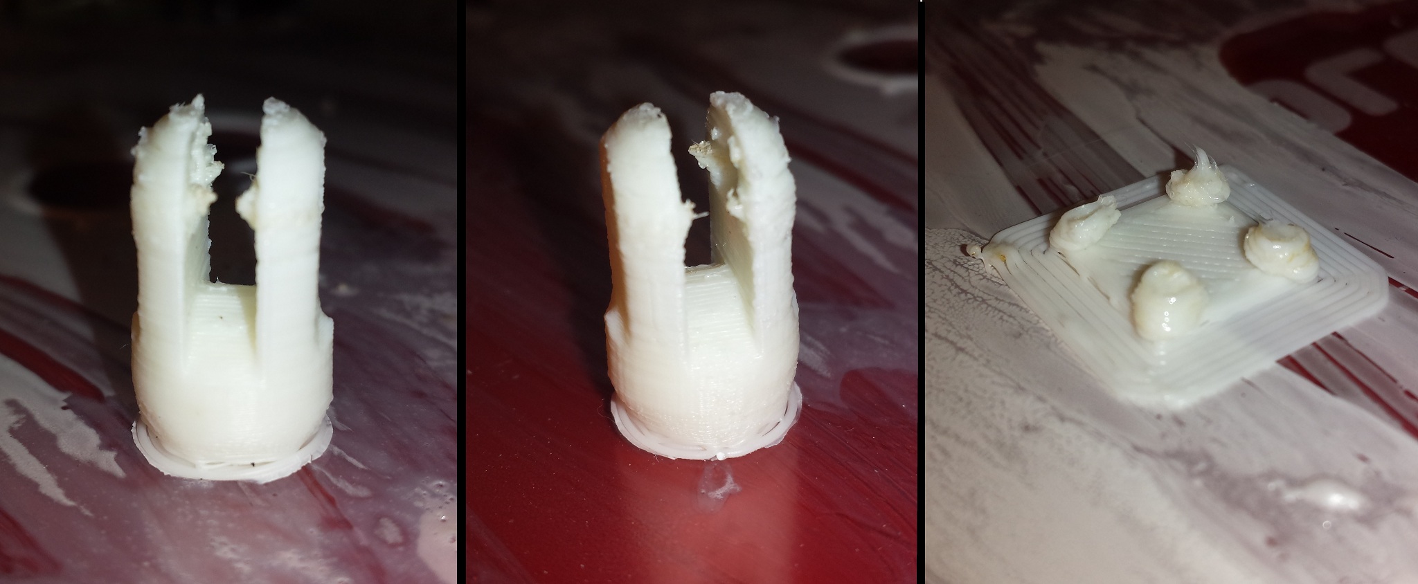 Over extrusion on small surface areas.