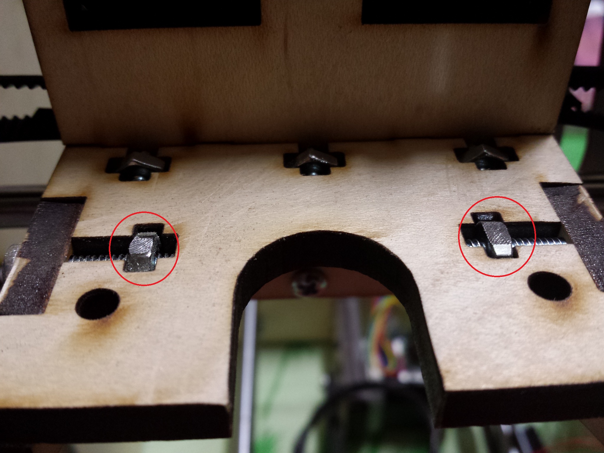 Nuts had to be filed down to allow extruder block to fit