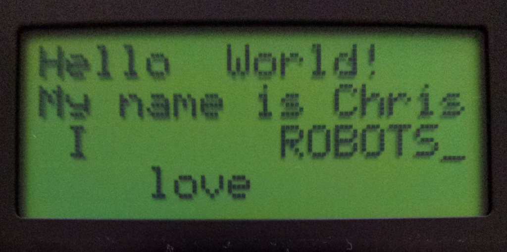 Hello World! I love robots